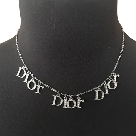 dior collier argent